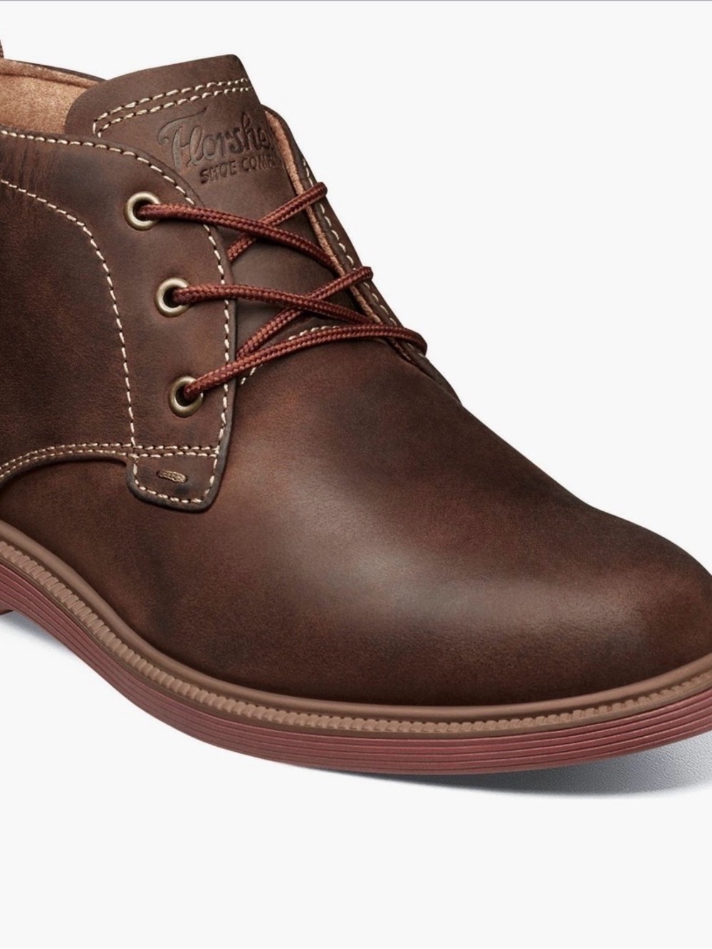 Florsheim Brown Leather Boys Chukka Boot